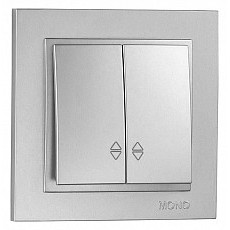 Выключатель проходной двухклавишный mono electric despina 102-212123-111